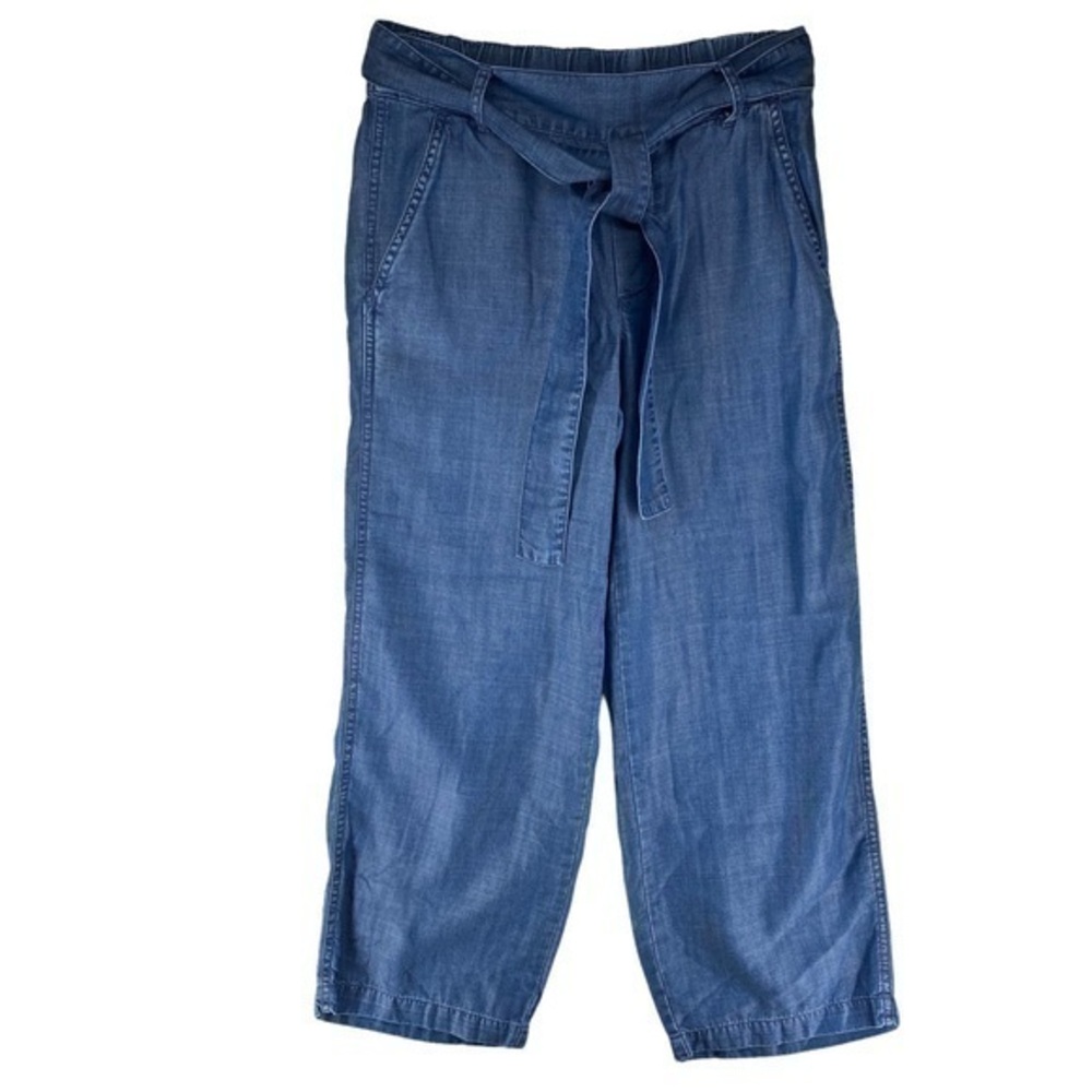Lord & Taylor Belted Chambray Pant
